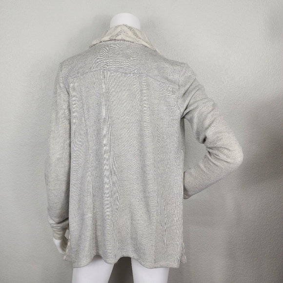 Lucky Wool Gray Boho Open Long Cardigan Size M - Picture 7 of 13